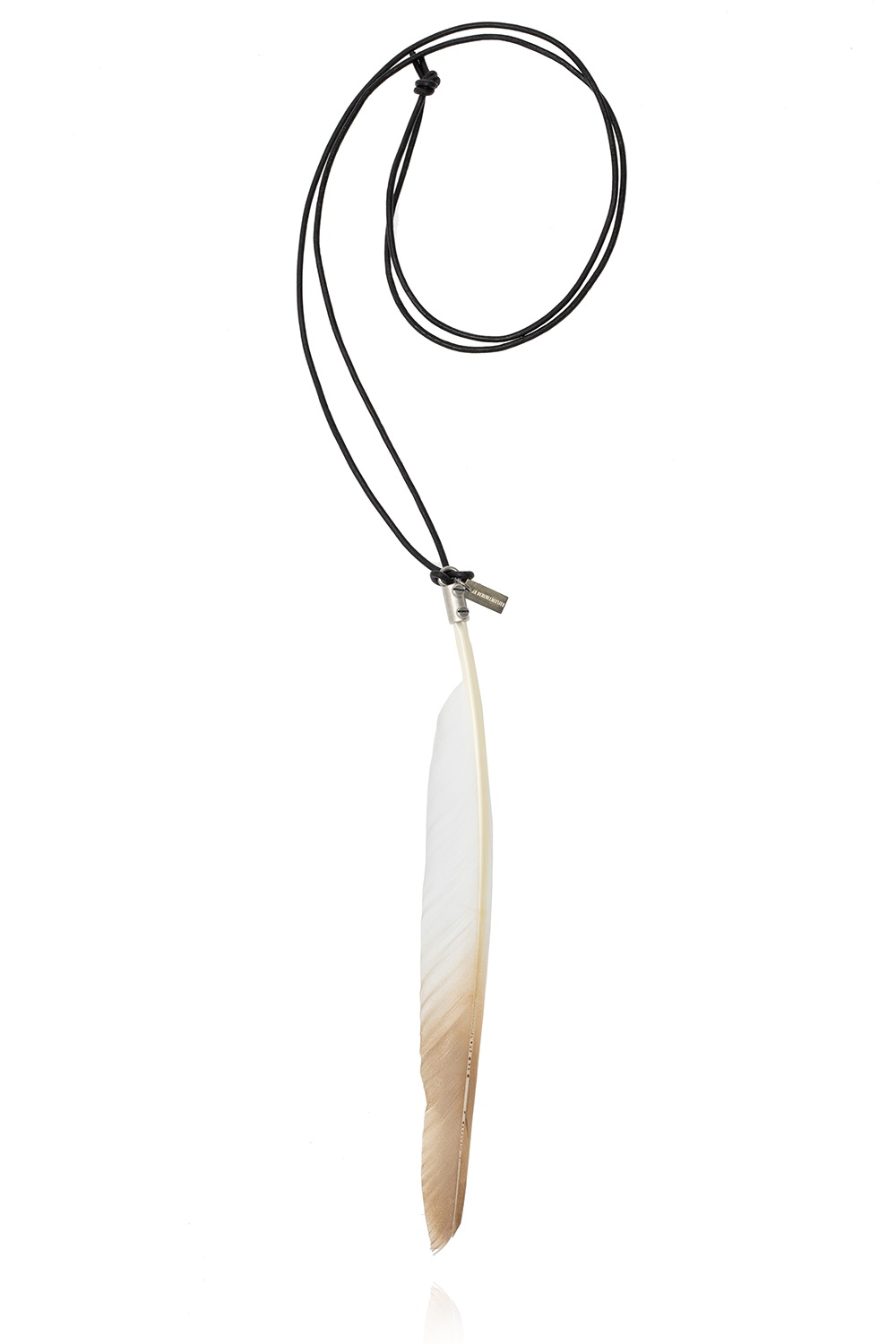 ANN DEMEULEMEESTER NECKLACE FEATHERCURLY82cmトップの大きさ